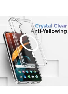 Magnetic Samsung Galaxy S25 Ultra, Magnetic Case, Compatible with MagSafe Wireless Charging, Anti-Scratch Bumper Cover (Clear), TPU - PC  - Image 5