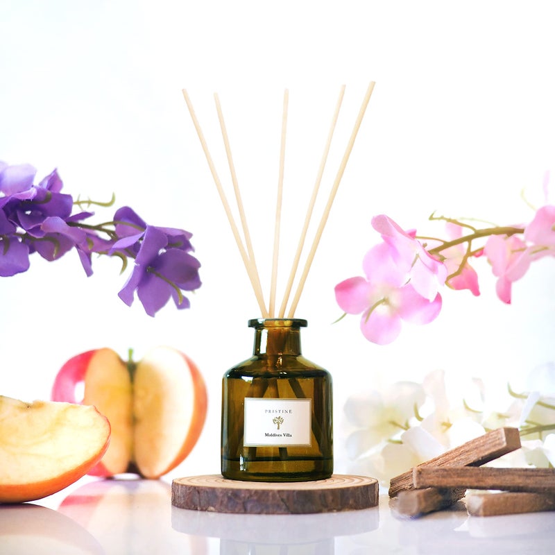 PRISTINE Maldives VillaInspired by Marriott Hotel Reed Diffuser for Home  Citrusy Grapefruit AppleOcean BreezeSandalwood Oil Reed Diffuser Set  Reed Diffuser Sticks  Home Decor Scent Diffuser