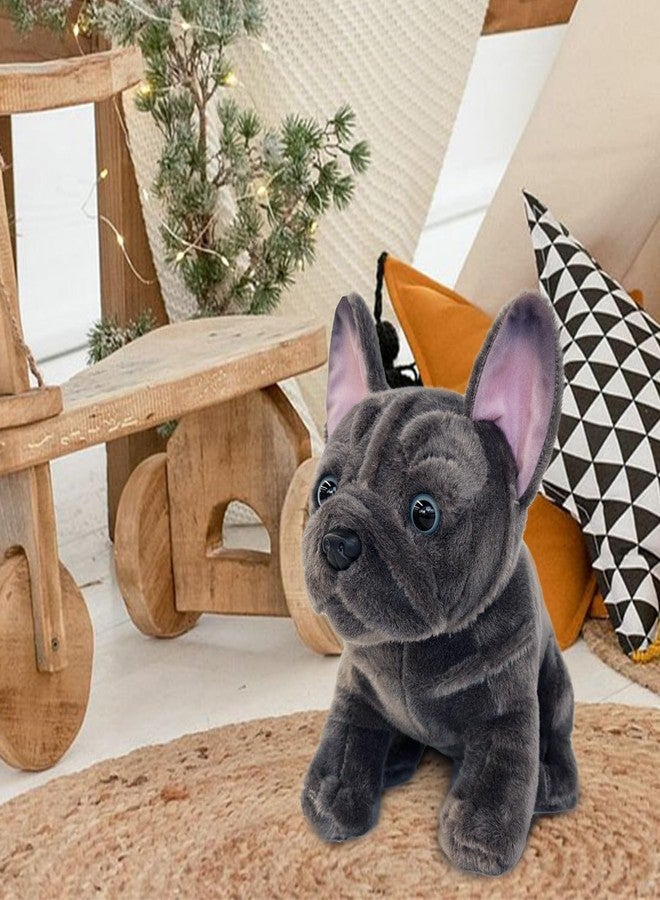 JUSTQUNSEEN Bulldog Stuffed Animals Realistic Dog,9" Dog Stuffed Animals Soft Cuddly Gray Bulld og Stuffed D og Plush,Puppy Plush Toys for Kids Girls Boys Huggable & Washable - Image 5
