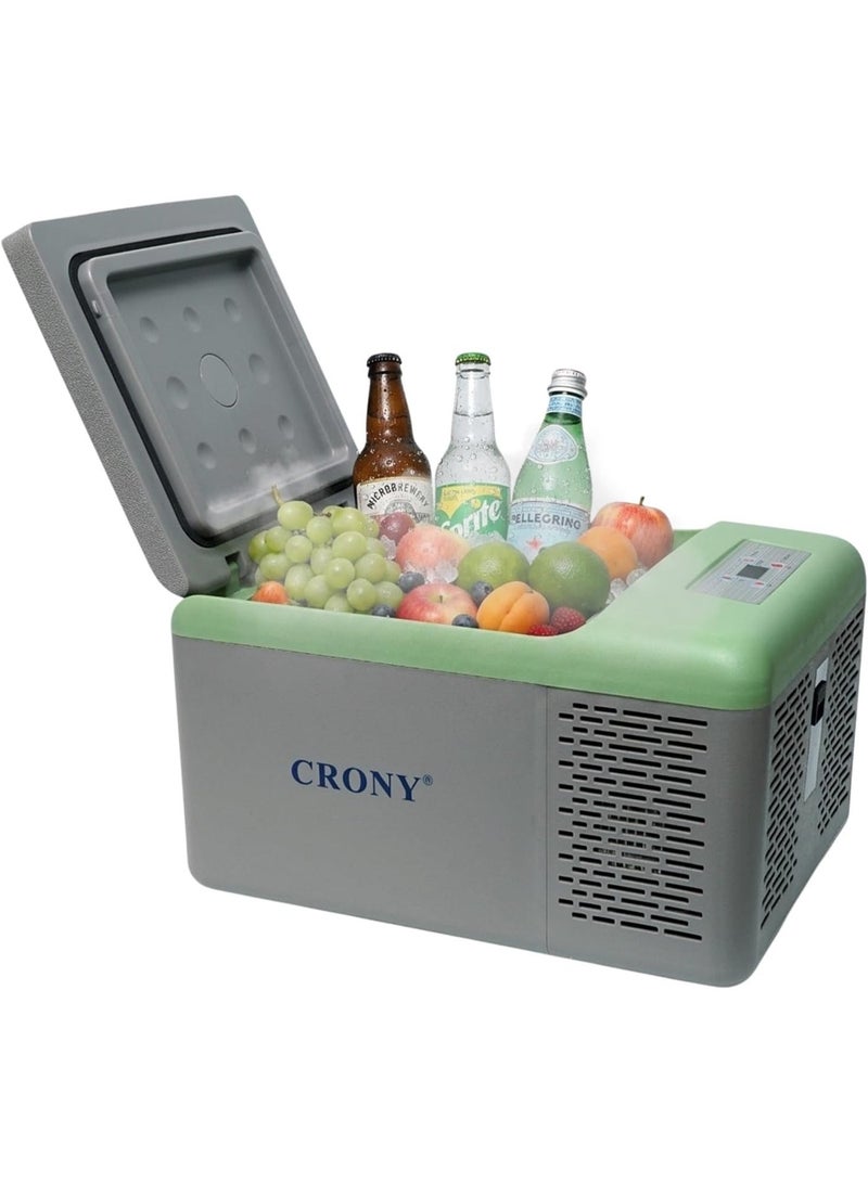 CRONY C9 Car Refrigerator 9L Mini Car Refrigerators for Cosmetics, Skincare & Mobile Cooling, DC 12V/24V & AC 100–240V, -20°C to 20°C Adjustable Temperature, LCD Control Panel, USB Outlet, App-Connected Portable Cooler Box, Quiet ≤45dB, Car Battery Protection, 9.2L Compact Travel Fridge for Car, Home, Camping & Office Use, Lightweight 6.7KG - Image 1
