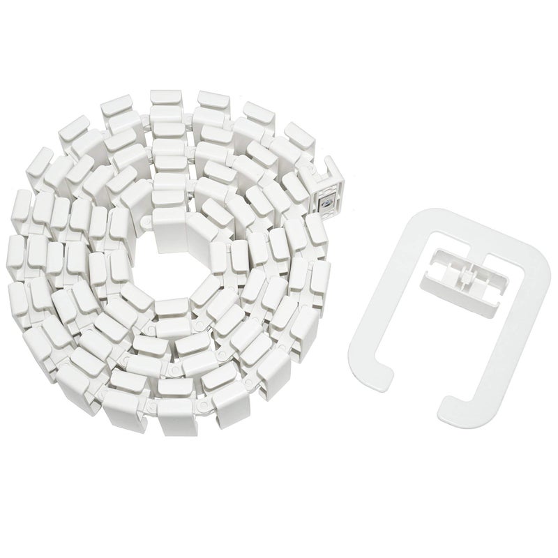 PROGRESSIVE AUTOMATIONS Magnetic Adjustable Cable Management Snake. Standing Desk Accessories. White - Image 2