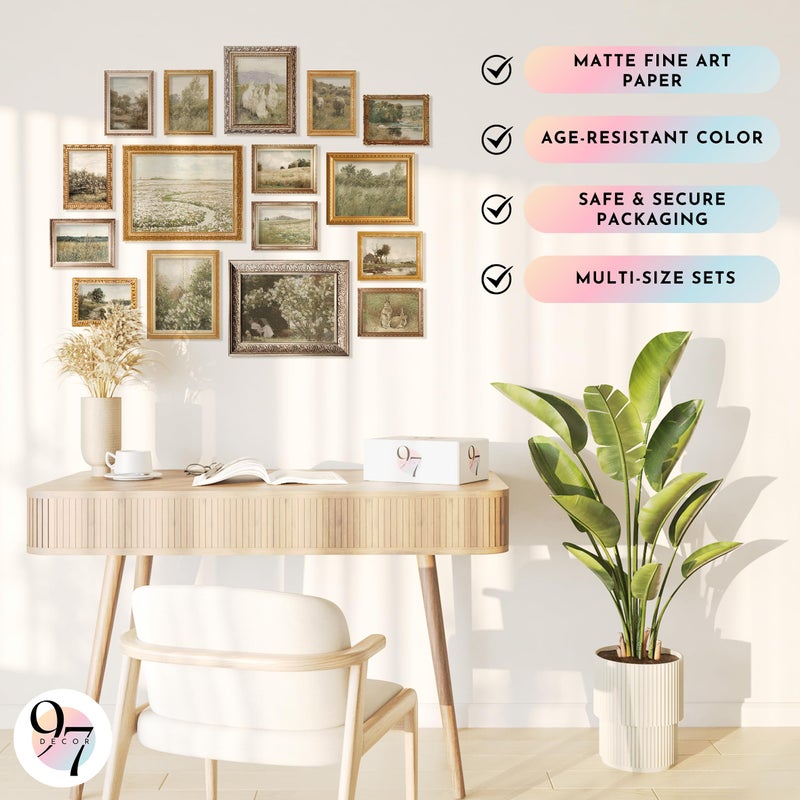 97 Decor 97 ديكور كبير 11x14 فرنسي ريفي جدار الفن ديكور - خمر الجدار فن المطبوعات جدار الجدار ديكور عتيقة طباعة نباتية الطبيعية ملصق المناظر الطبيعية - Image 5