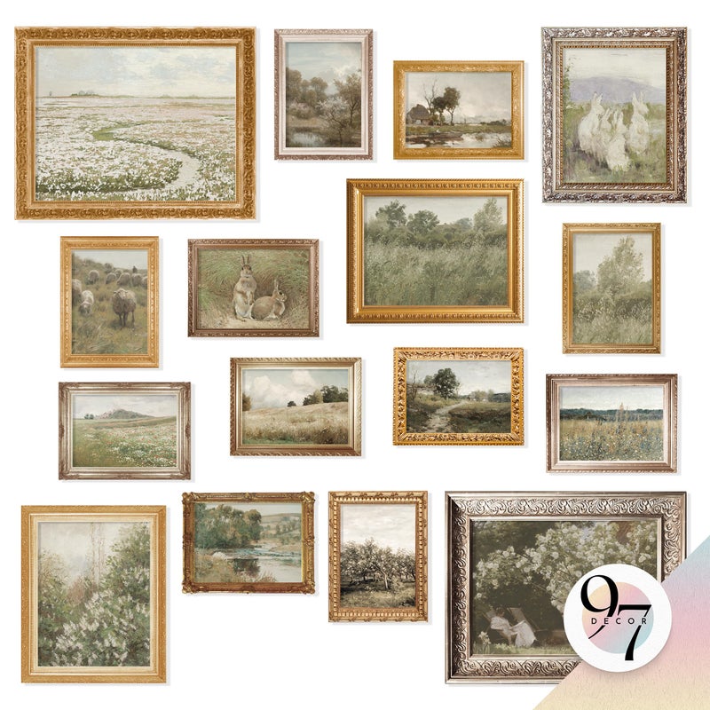 97 Decor 97 ديكور كبير 11x14 فرنسي ريفي جدار الفن ديكور - خمر الجدار فن المطبوعات جدار الجدار ديكور عتيقة طباعة نباتية الطبيعية ملصق المناظر الطبيعية - Image 1