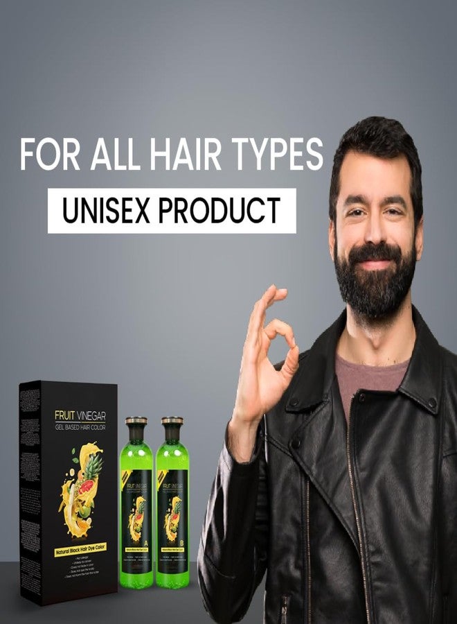 Senvox Fruit Vinegar Gel Hair Color | Long-Lasting & Natural Black Hair Dye for Men & Women | Gentle on Scalp With Ammonia & PPD Free (100ml x 2) - Image 5