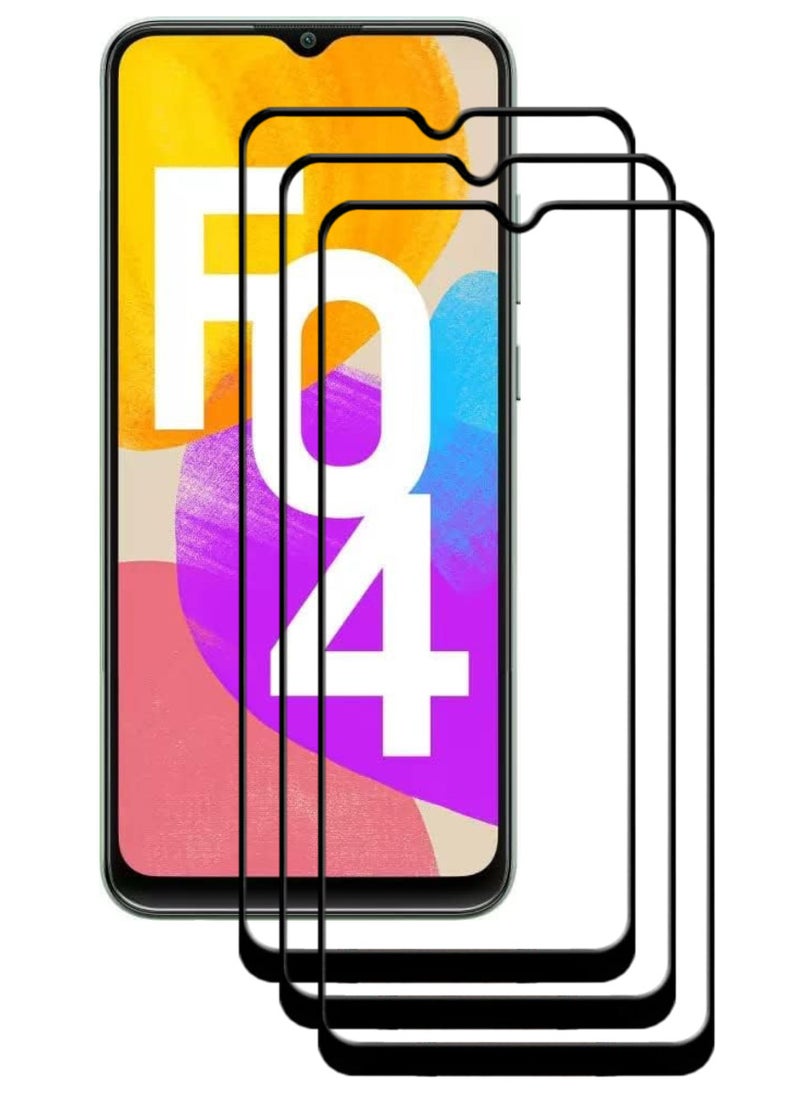 ACLIX 3 Pieces Antistatic ESD Dustproof Premium Quality High Definition Tempered Glass Screen Protector Designed For Samsung Galaxy F04 - Image 1