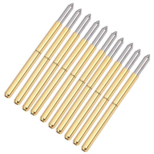 POCREATION 100pcs Test Probe, Pin Test Tools 2.0mm Spring Test Detection Probe Pins Brass Pogo Pins - Image 2