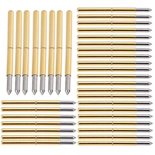 POCREATION 100pcs Test Probe, Pin Test Tools 2.0mm Spring Test Detection Probe Pins Brass Pogo Pins - Image 4