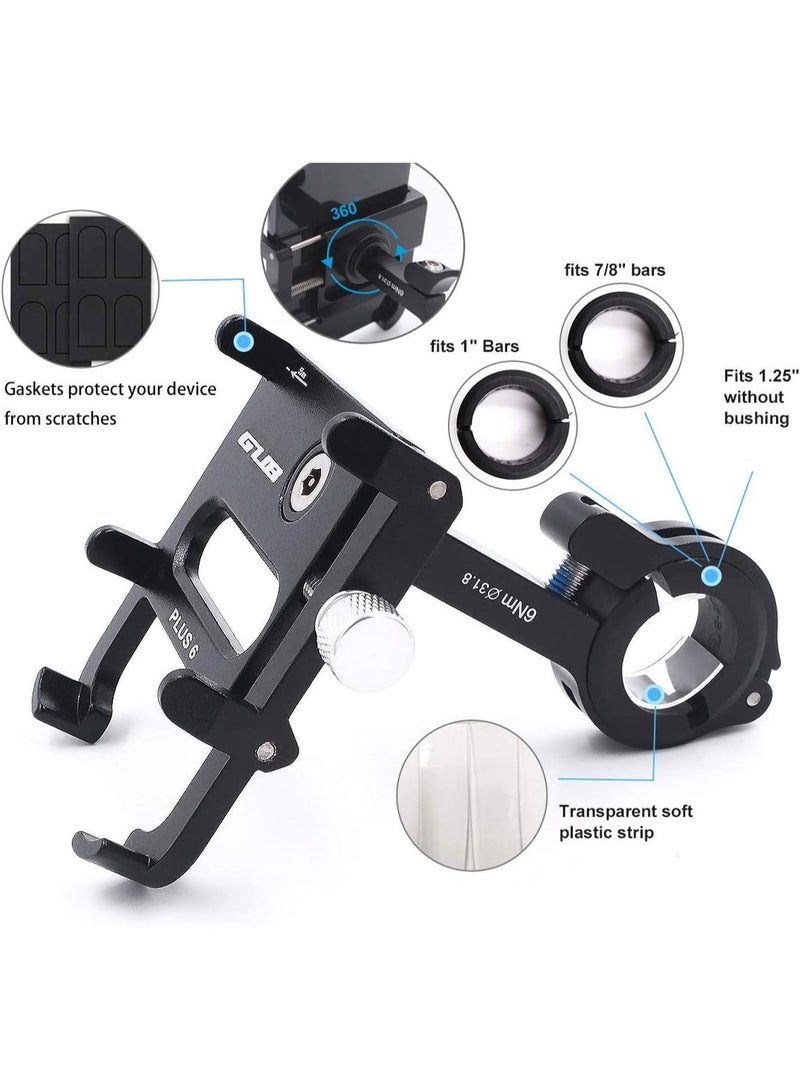 جي يو بي حامل هاتف محمول عالمي للدراجات والدراجات النارية، حامل هاتف للدراجات مع شاشة كاملة قابلة للتدوير 360 درجة قابل للتعديل لأجهزة iPhone X و Huawei P20 و Samsung Note9 Note9+ (أسود) - Image 5