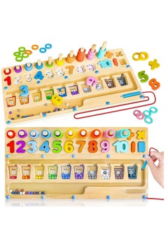 SYOSI Montessori Maze Toys for Kids Magnetic Color and Number Maze Toy Early Education Toys for 3-6Years Old Wooden Magnetic Puzzles Board Toddler Counting Matching Activities Fine Motor Skills Toys  - Image 1