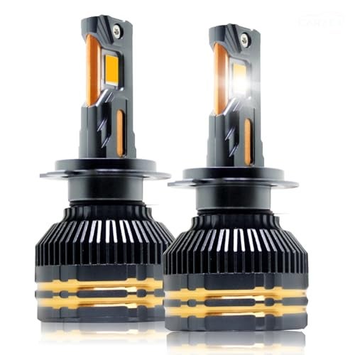 Carzex® Crystal Eye H7 LED Headlight Bulbs – 300W (150 Watts x 2), 20,000 Lumens, 6500K Cool White – Super Bright Hi/Low Beam LED Conversion Kit for Cars, A180 Series (Set of 2) (1Yr Warranty) - Image 1