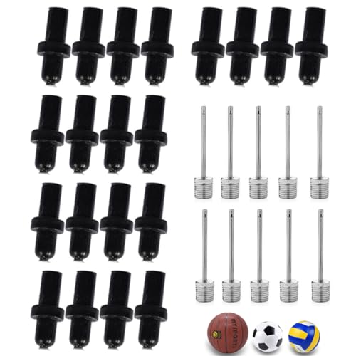 SquEqu 30 Pack Basketball Pump Needles Air Inflation Needle Adapter Inflating Valve Nozzle Kit Replacement for Football Soccer Sports Ball Volleyball Rugby Matchball Leak Repair - Image 1