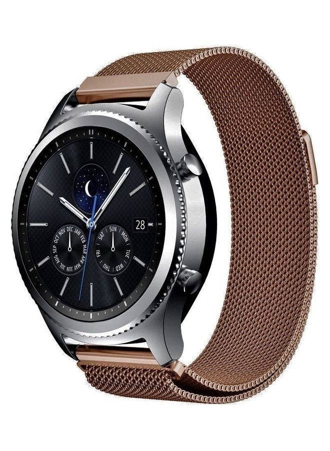 NIBEMINENT Loop Stainless Steel Smartwatch Strap Band For Huawei GT2/GT Brown  - Image 4