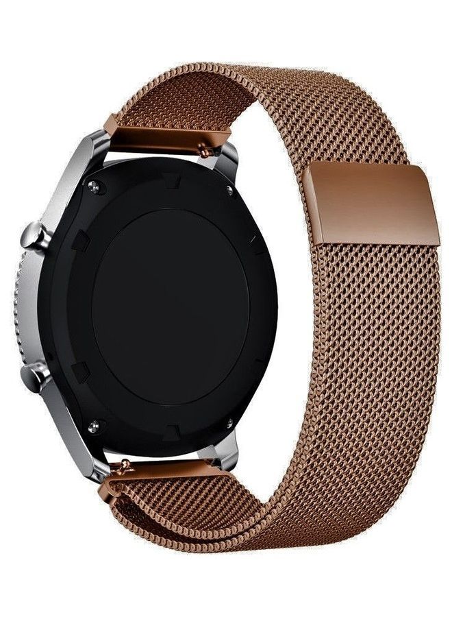 NIBEMINENT Loop Stainless Steel Smartwatch Strap Band For Huawei GT2/GT Brown  - Image 3