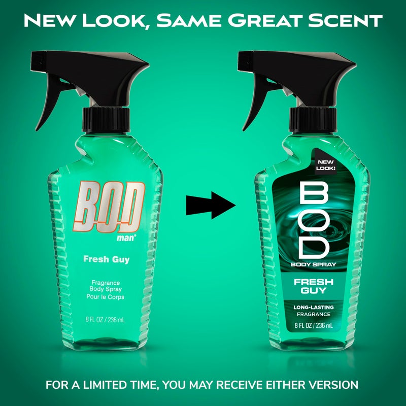 BOD man Fragrance Body Spray, Fresh Guy, 8 fl oz (Pack of 2) - Image 2
