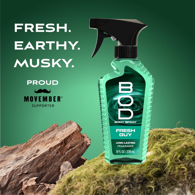 BOD man Fragrance Body Spray, Fresh Guy, 8 fl oz (Pack of 2) - Image 3