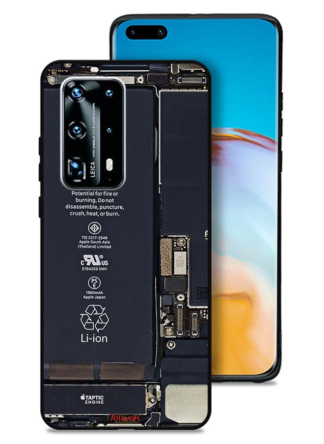 Tolwak - غطاء حماية لهاتف Huawei P40 Pro Plus 5G بنمط دائرة الهاتف - Image 1