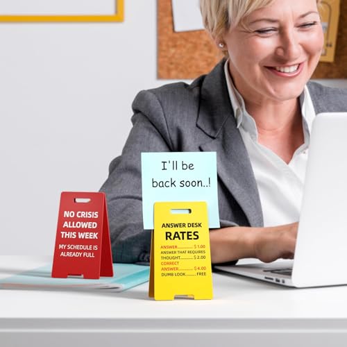NiOffice Funny Office Decor Desk Signs 3 Pack - Novelty Boss Gifts for Women Men Office Decorations Principal Coworker Teacher Appreciation - White Elephant Funny Desk Accessories for Work - Image 5