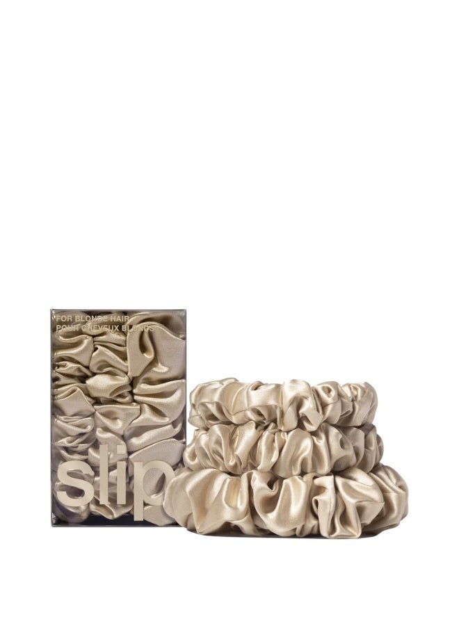 Slip Pure Silk Back To Basics Assorted Scrunchie Set - Blonde - Image 1