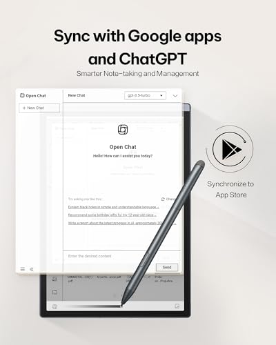 iFLYTEK حزمة iFLYTEK AINOTE Air 2 - غلاف فوليو أسود، جهاز لوحي لتدوين الملاحظات بحجم 8.2 بوصة، أوراق كتابة رقمية، دفتر ملاحظات رقمي مع قلم، تحويل الصوت إلى نص، دعم متعدد اللغات لـ ChatGPT - Image 4