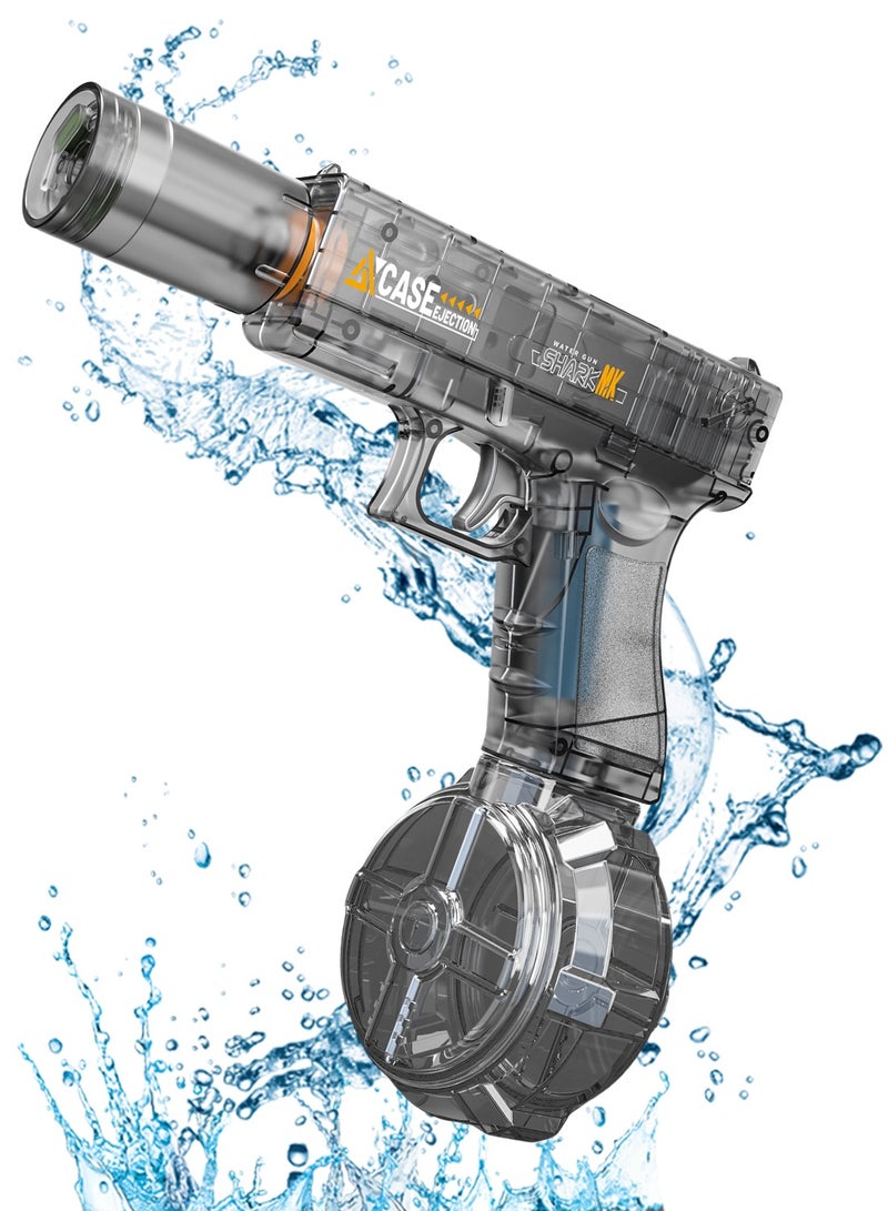 سمكة قرش مسدس ماء كهربائي للأطفال مع مؤثرات إضاءة LED، سعة كبيرة، أوتوماتيكي بالكامل، للأنشطة الخارجية، حفلات المسبح، الشاطئ، هدية مثالية للصيف - Image 1