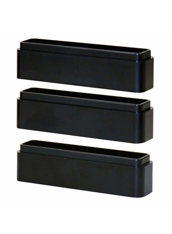 Dac Stax Leg Block Kit for Height-Adjustable Rectangular Monitor Stand, 3-Piece, Raise Monitor Riser by 1-1/4" - Image 1