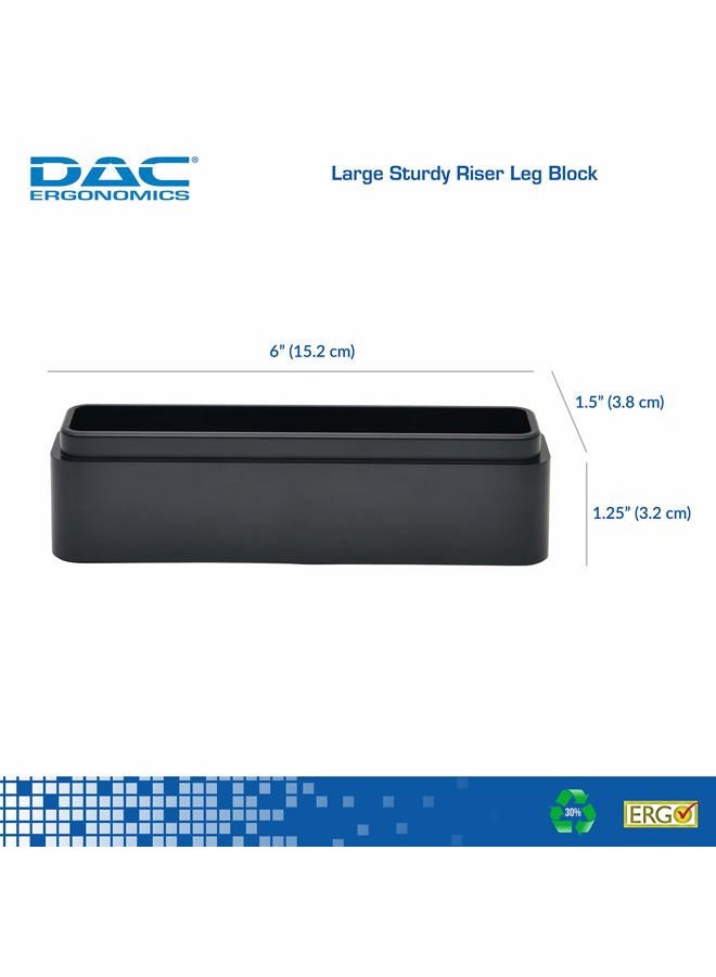 Dac Stax Leg Block Kit for Height-Adjustable Rectangular Monitor Stand, 3-Piece, Raise Monitor Riser by 1-1/4" - Image 4