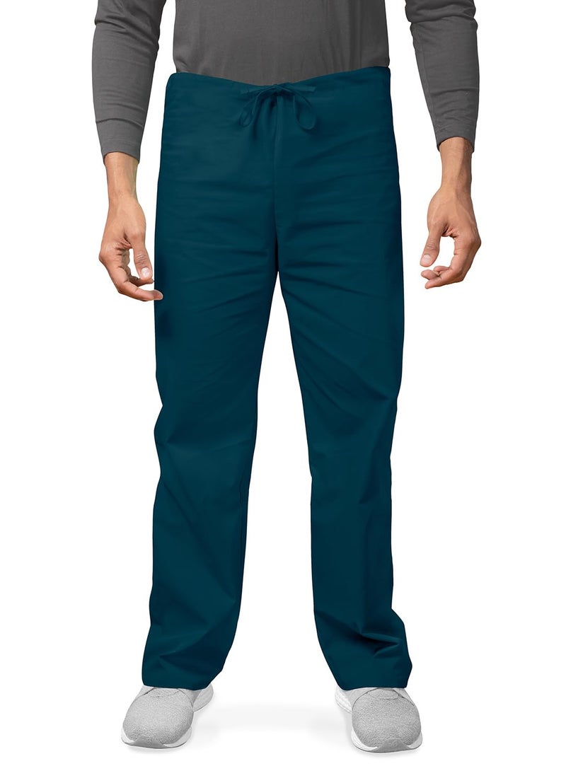 Adar Uniforms Adar Durable Unisex Scrubs Set - Classic V-Neck Scrub Top & Drawstring Scrub Pants For Men & Women, Caribbean Blue,LARGE - Image 4