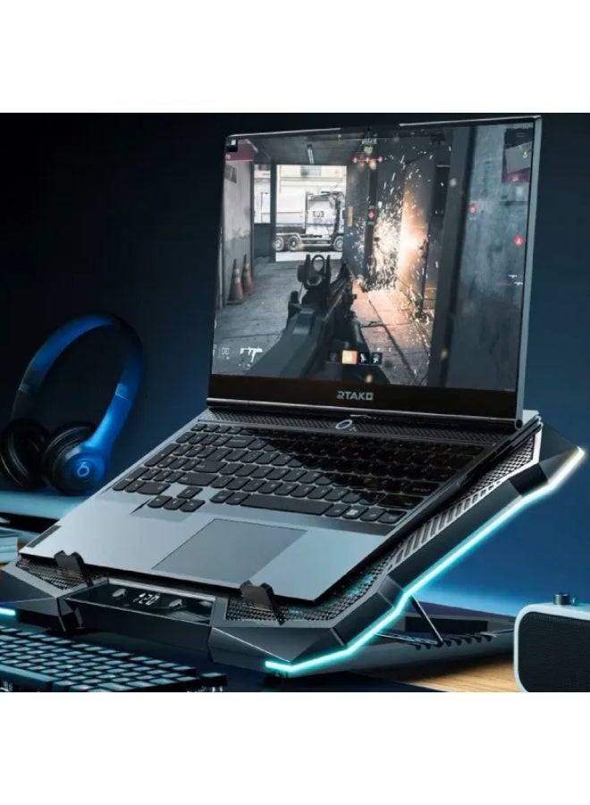 روتاكو مبرد الكمبيوتر المحمول Rtako LZ-D11 Deca-Core RGB – حتى 18 بوصة - Image 2
