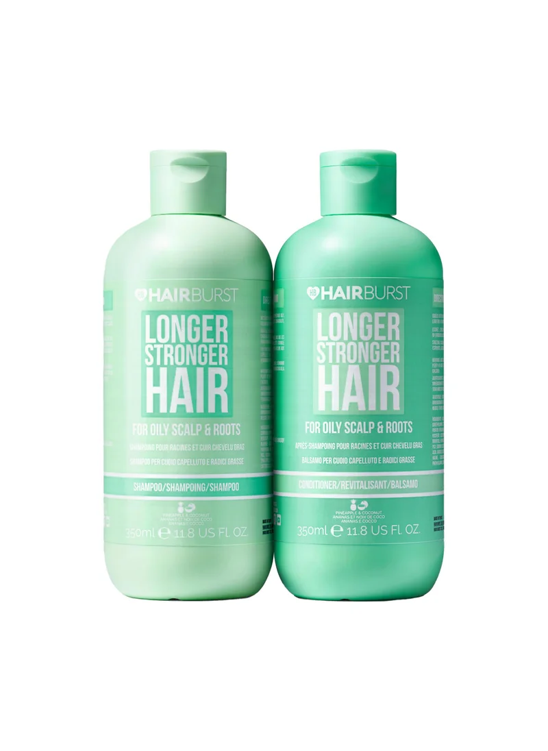 هيربرست Shampoo & Conditioner Set for Oily Hair — Deep Cleansing, Purifying & Hydrating with Tropical Aroma - Promotes Growth, Reduces Hair Loss-Free of SLS, Silicones & Parabens - Made in UK