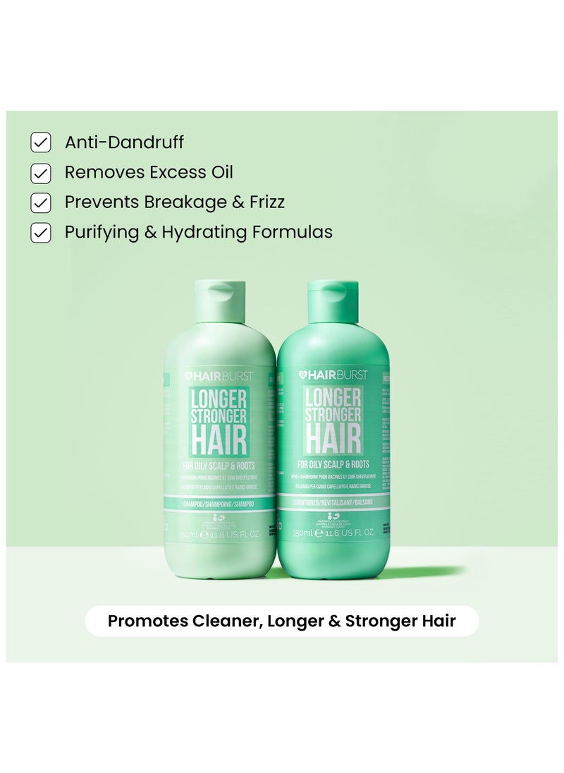 HAIR BURST - Shampoo & Conditioner Set for Oily Hair — Deep Cleansing, Purifying & Hydrating with Tropical Aroma - Promotes Growth, Reduces Hair Loss-Free of SLS, Silicones & Parabens - Made in UK - Image 1