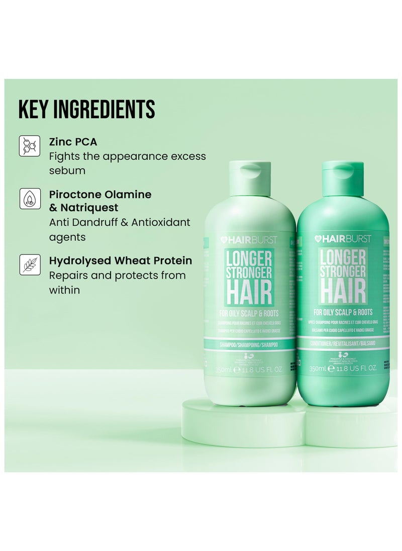 HAIR BURST - Shampoo & Conditioner Set for Oily Hair — Deep Cleansing, Purifying & Hydrating with Tropical Aroma - Promotes Growth, Reduces Hair Loss-Free of SLS, Silicones & Parabens - Made in UK - Image 1
