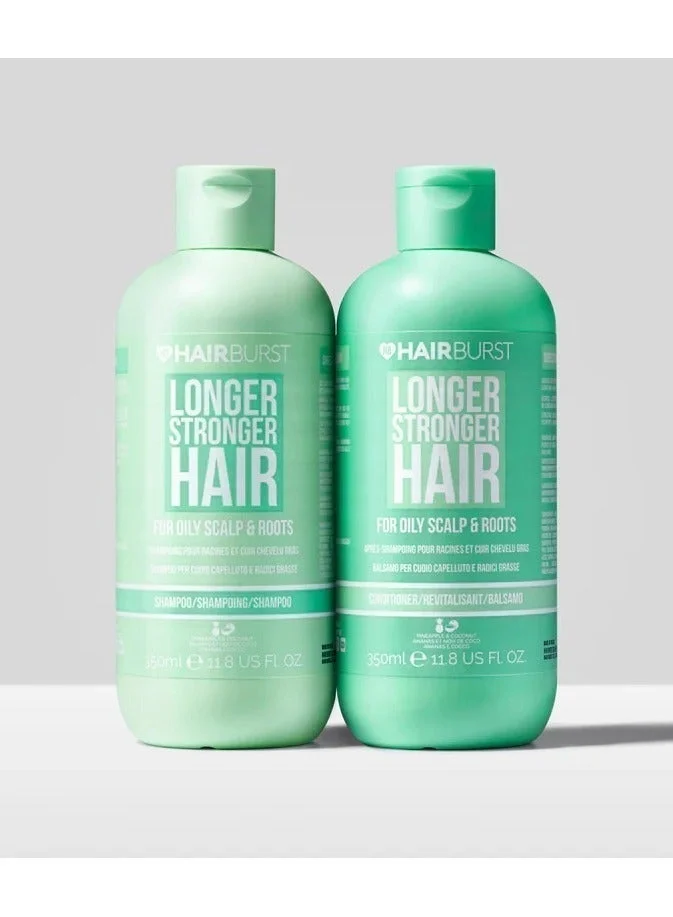 هيربرست شامبو وبلسم للشعر الطويل والقوي لفروة الرأس الدهنية والجذور - تنظيف عميق وتنقية وترطيب برائحة استوائية - يعزز النمو ويقلل تساقط الشعر - خالٍ من  والسيليكون والبارابين - صنع في المملكة المتحدة