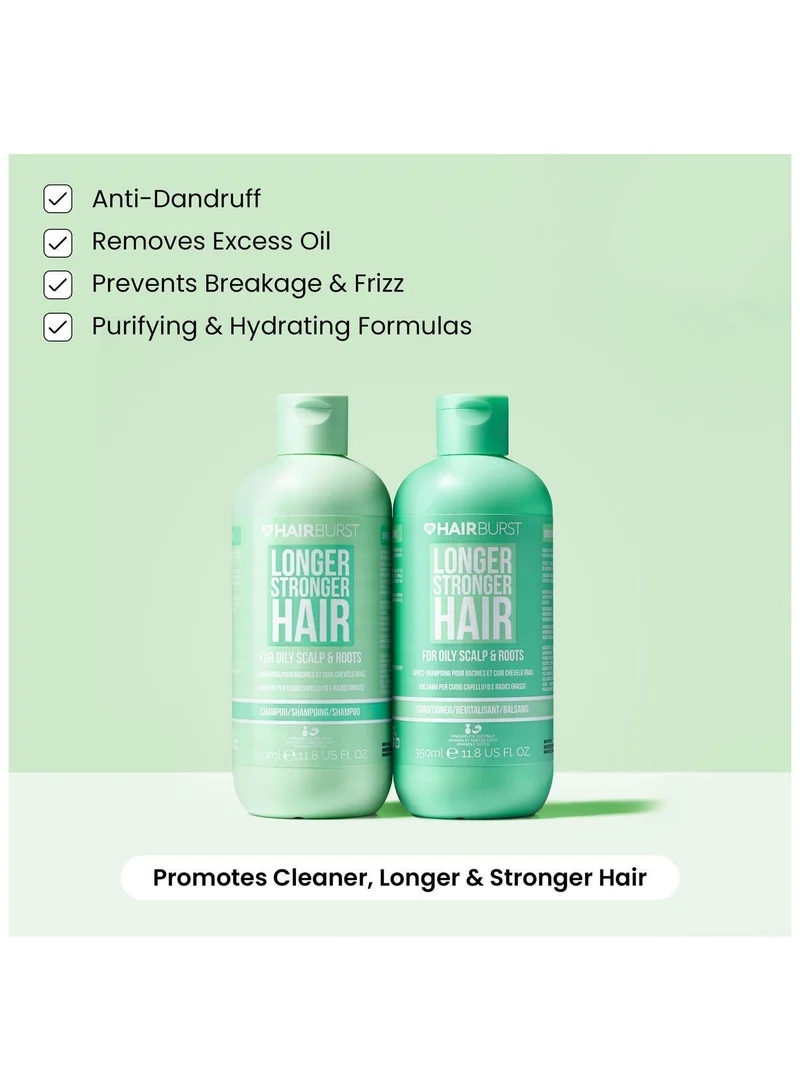 هيربرست شامبو وبلسم للشعر الطويل والقوي لفروة الرأس الدهنية والجذور - تنظيف عميق وتنقية وترطيب برائحة استوائية - يعزز النمو ويقلل تساقط الشعر - خالٍ من  والسيليكون والبارابين - صنع في المملكة المتحدة