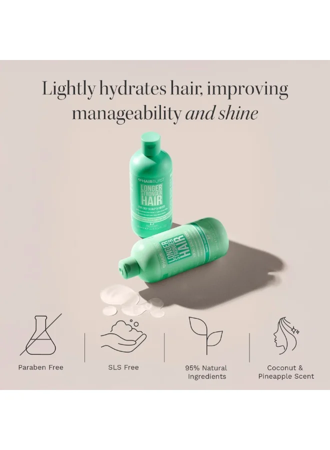 HAIR BURST Shampoo & Conditioner Set for Oily Hair-Deep Cleansing, Purifying & Hydrating with Tropical Aroma - Promotes Hair Growth, Reduces Hair Loss-Free of SLS, Silicones & Parabens - Made in UK