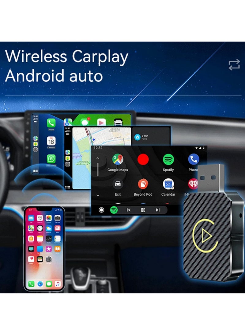 Generic 2 in 1 Wireless CarPlay Android Auto Adapter Convert Wired AA CarPlay to Wireless USB C Compatible WiFi BT 5.0 Stable Connection for iPhone Android Mini Dongle Box for Cars  - Image 5