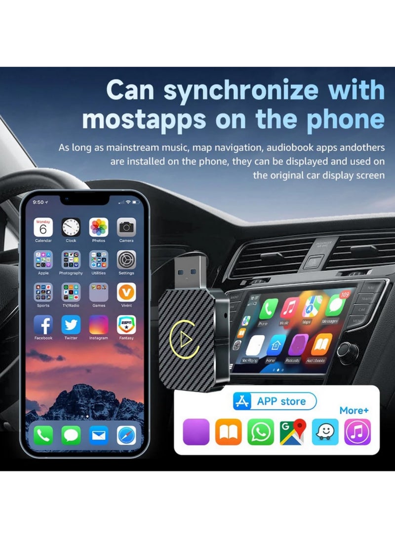 Generic 2 in 1 Wireless CarPlay Android Auto Adapter Convert Wired AA CarPlay to Wireless USB C Compatible WiFi BT 5.0 Stable Connection for iPhone Android Mini Dongle Box for Cars  - Image 4