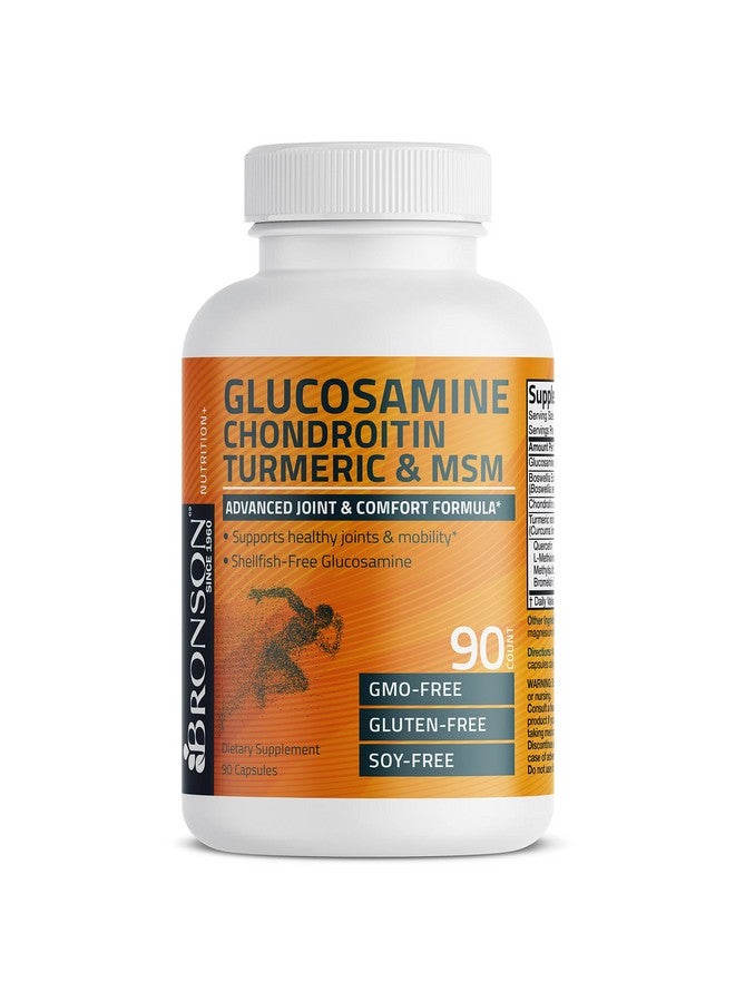 Bronson Glucosamine Chondroitin Turmeric  Msm Advanced Joint  Cartilage Formula Supports Healthy Joints Mobility  Cartilage Nongmo 90 Capsules  - Image 5