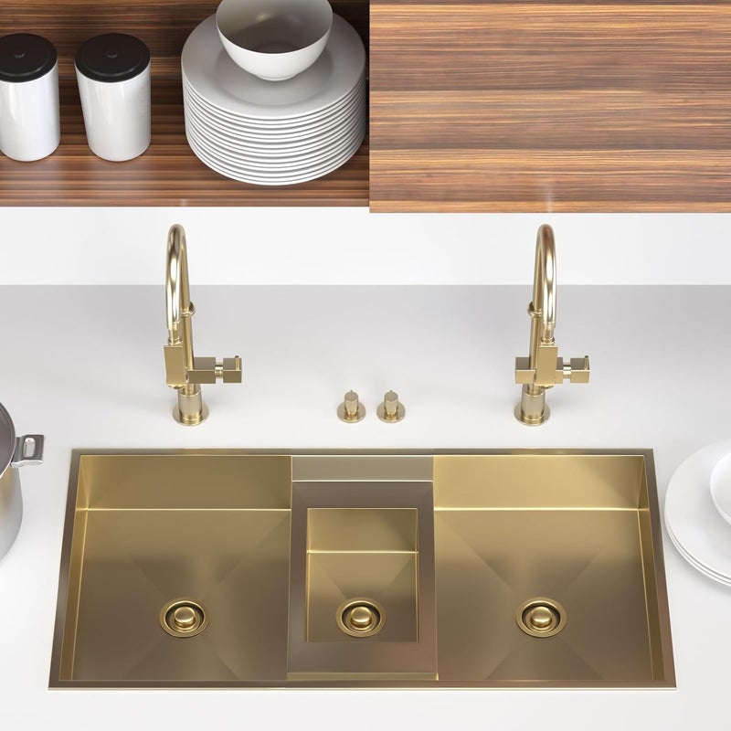 SettleDown Kitchen Sink Garbage Disposal Flange and Sink Stopper,fit Stainless Steel 3-1/2 inch Standard Sink Drain Opening Kitchen Sink Replacement Accessories (Gold Bright) - Image 4