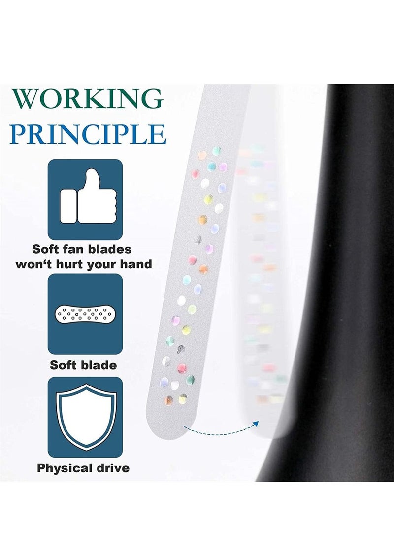 SYOSI - Fly Repellent Fan for Flies, Fly Fan Keep Pesky Flies Off Table and Food, Food Protector Electric Fan Portable Fly Trap, Flying Insects Deterrent Fan with Lightweight Soft Touch Blades, Black - Image 1