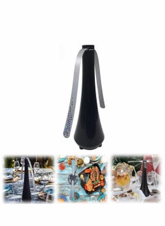 Fly Repellent Fan for Flies, Fly Fan Keep Pesky Flies Off Table and Food, Food Protector Electric Fan Portable Fly Trap, Flying Insects Deterrent Fan with Lightweight Soft Touch Blades, Black