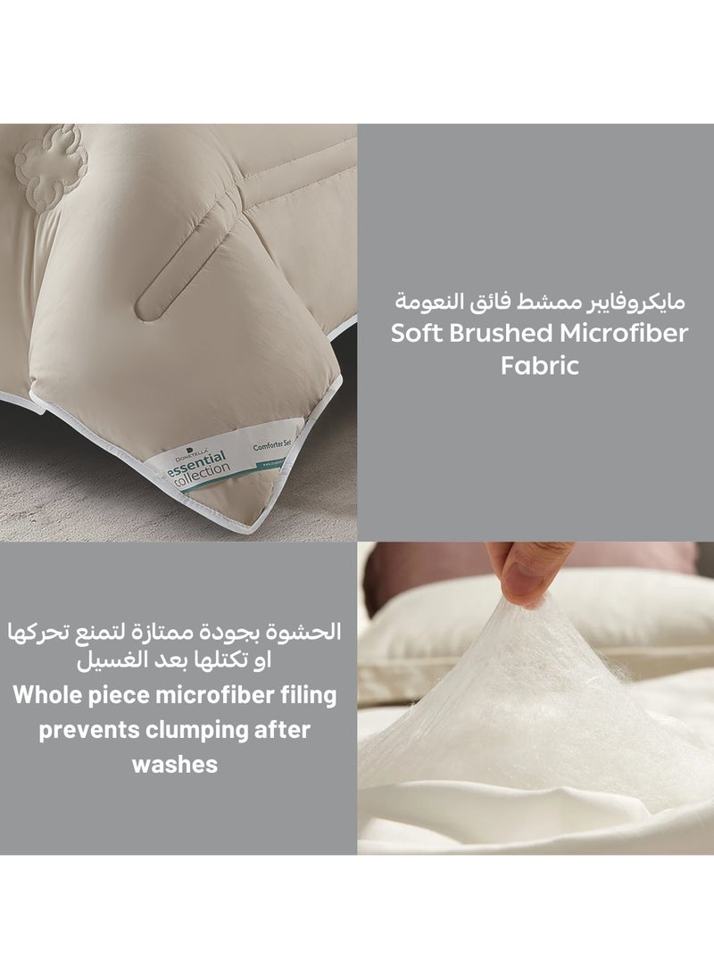 دوناتيلا طقم مفرش ريجنت 4 قطع مقاس مفرد ونص 170 × 230 سم بحشوة ثابتة رمادي بنفسجي  - Image 4