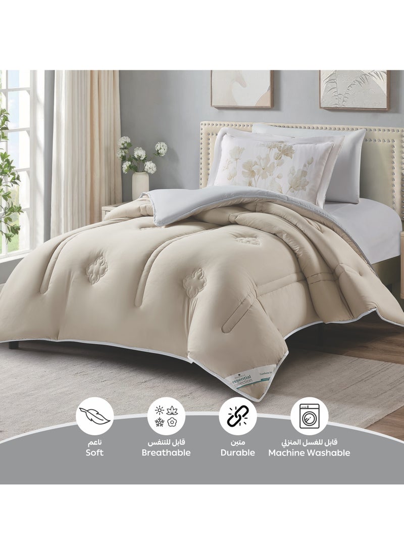 دوناتيلا طقم مفرش ريجنت 4 قطع مقاس مفرد ونص 170 × 230 سم بحشوة ثابتة رمادي بنفسجي  - Image 5