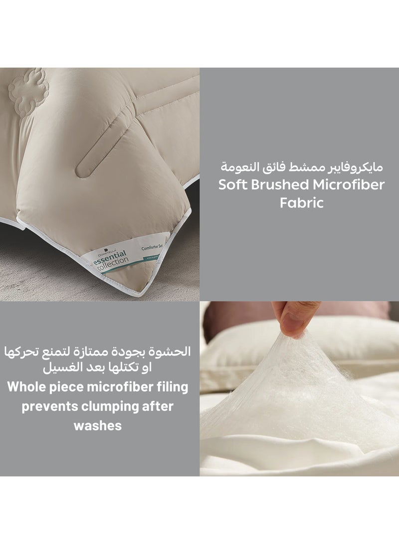 دوناتيلا طقم مفرش ريجنت 4 قطع مقاس مفرد ونص 170 × 230 سم بحشوة ثابتة رمادي بنفسجي  - Image 4