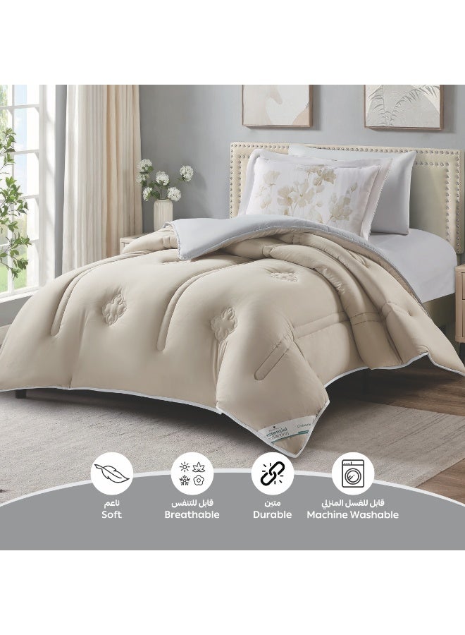 Donetella Bedding Comforter Set, Single Size Fits 120x200 cm - 4-Pcs Digital Print Quilted Bed Set, Microfiber Fabric - 1 Comforter, 1 Fitted Sheet, 1 Pillowcase And  1 Pillow Sham - Image 5