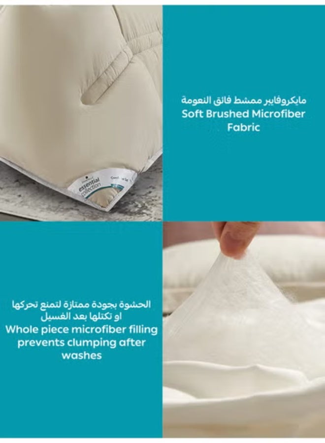 دوناتيلا طقم مفرش ريجنت 4 قطع مقاس مفرد ونص 120 × 200 سم بحشوة ثابتة رمادي بنفسجي - Image 4