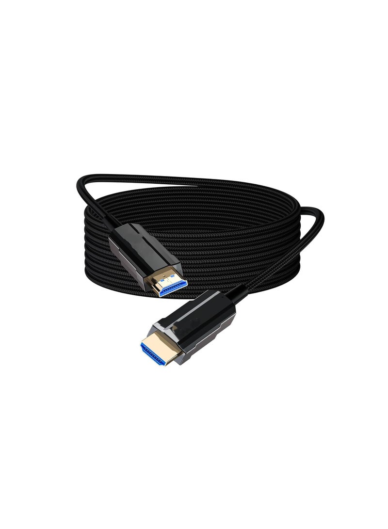 Experience stunning visuals and flawless connectivity with this 100ft 8K HDMI 2.1 cable. Designed with advanced fiber optic technology and a durable braided cord, it delivers ultra-high-speed data transfer up to 48Gbps. Enjoy smooth 8K resolution at 60Hz and 4K at 120Hz with dynamic HDR support. Perfect for HDTVs, gaming consoles, laptops, and home theaters, this cable ensures sharp images and immersive sound with easy plug-and-play use. 