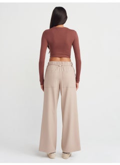 71546 Elastic Waist Wide Leg Trousers-Stone - pzsku/Z18563F9414CDB3260114Z/45/_/1740048606/ff2edcd5-f4a0-4888-bf9f-59e8037c7644