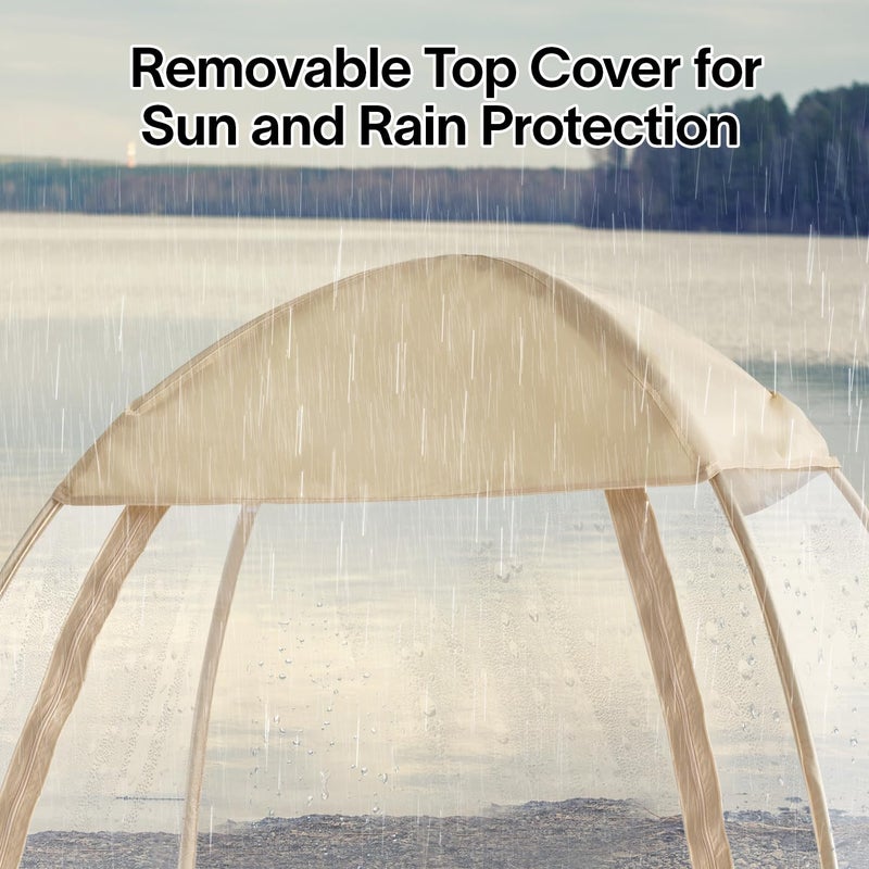 PrivatePod EighteenTekÂ® Pod All Weather Sports Tent with Attached Floor, Instant Outdoor Bubble Tent, Rainproof Camping Sun Shelter for Sports Events Camping Fishing Cheering 50" X 50" X 64"H - Image 4