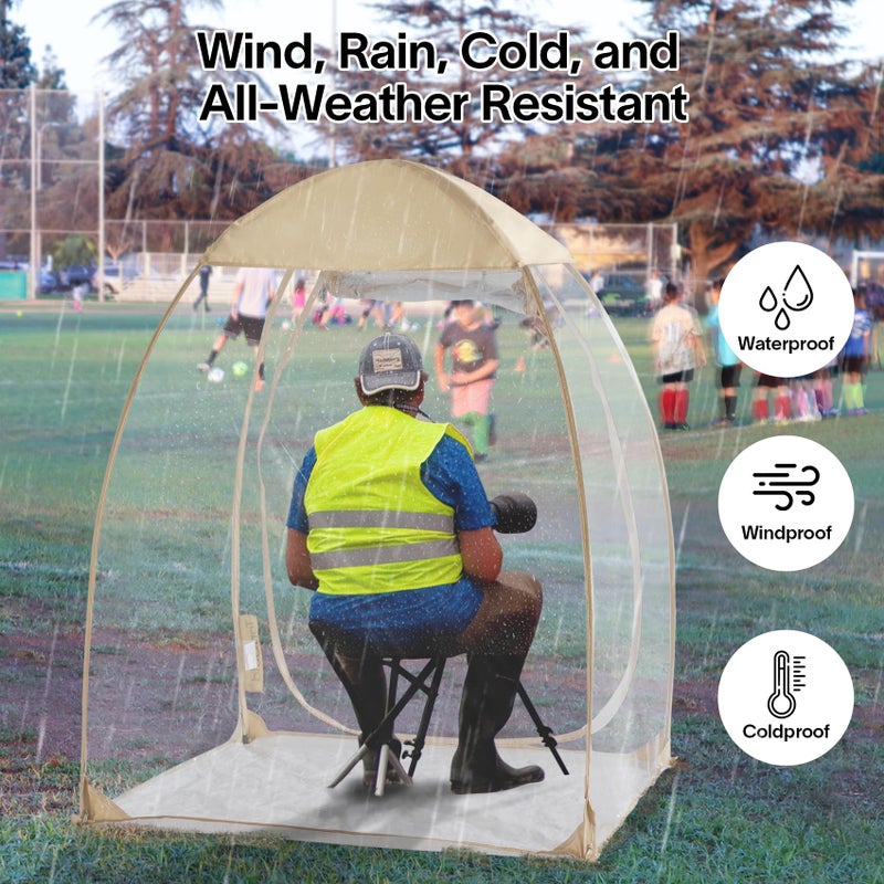 PrivatePod EighteenTekÂ® Pod All Weather Sports Tent with Attached Floor, Instant Outdoor Bubble Tent, Rainproof Camping Sun Shelter for Sports Events Camping Fishing Cheering 50" X 50" X 64"H - Image 3