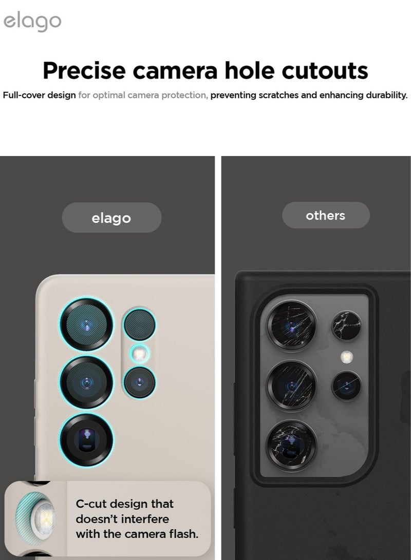 Elago Liquid Silicone for Samsung Galaxy S25 ULTRA Case Cover Full Body Screen Camera Protective, Shockproof, Slim, Anti-Scratch Soft Microfiber Lining - Stone - Image 3